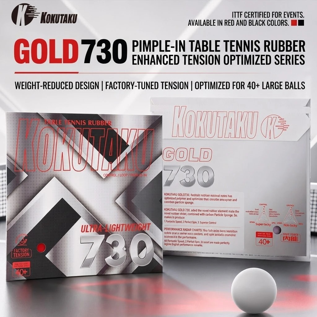 Table Tennis Rubber Anti Spin - Kokutaku Table Tennis Racket Rubber Gold