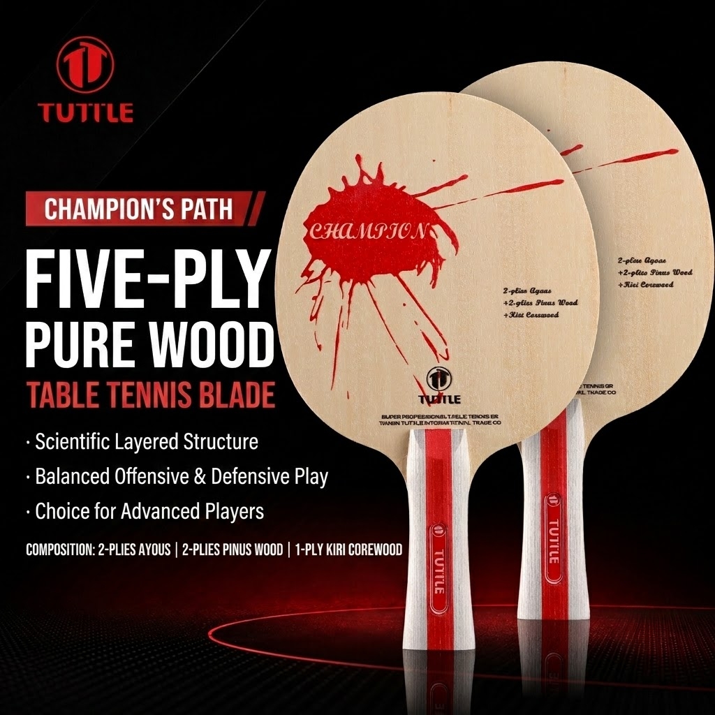 Table Tennis Japan - Tuttle Table Tennis Racket Blade, 5-Layer