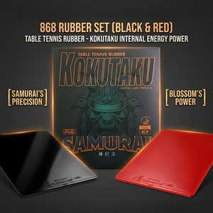 Table Tennis Rubber Anti Spin - Kokutaku Sakura 868 Rubber Set, the
