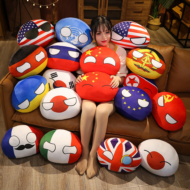 1PC 10CM Country Ball Plush To - Table Tennis France review and price