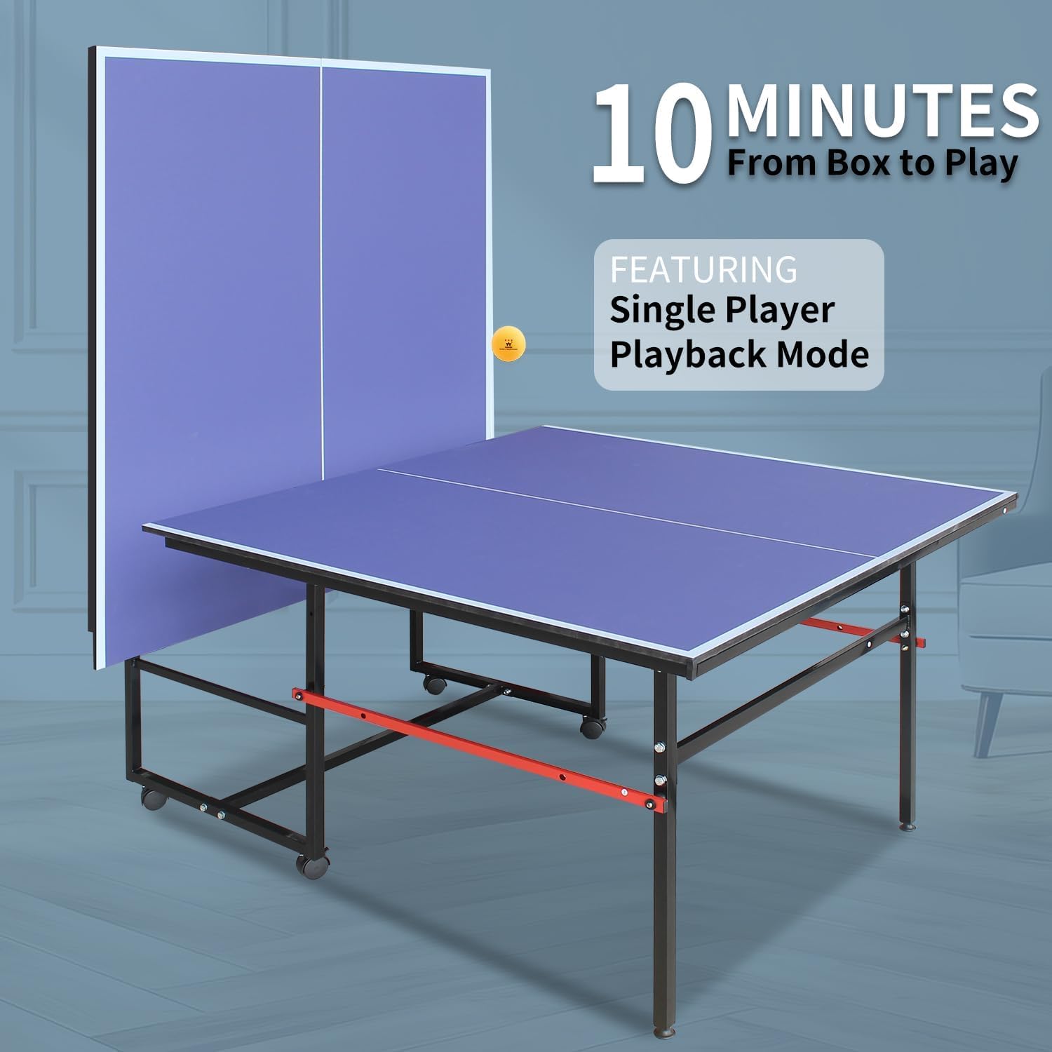 8 ft Portable Ping Pong Table， - Table Tennis Net review and price