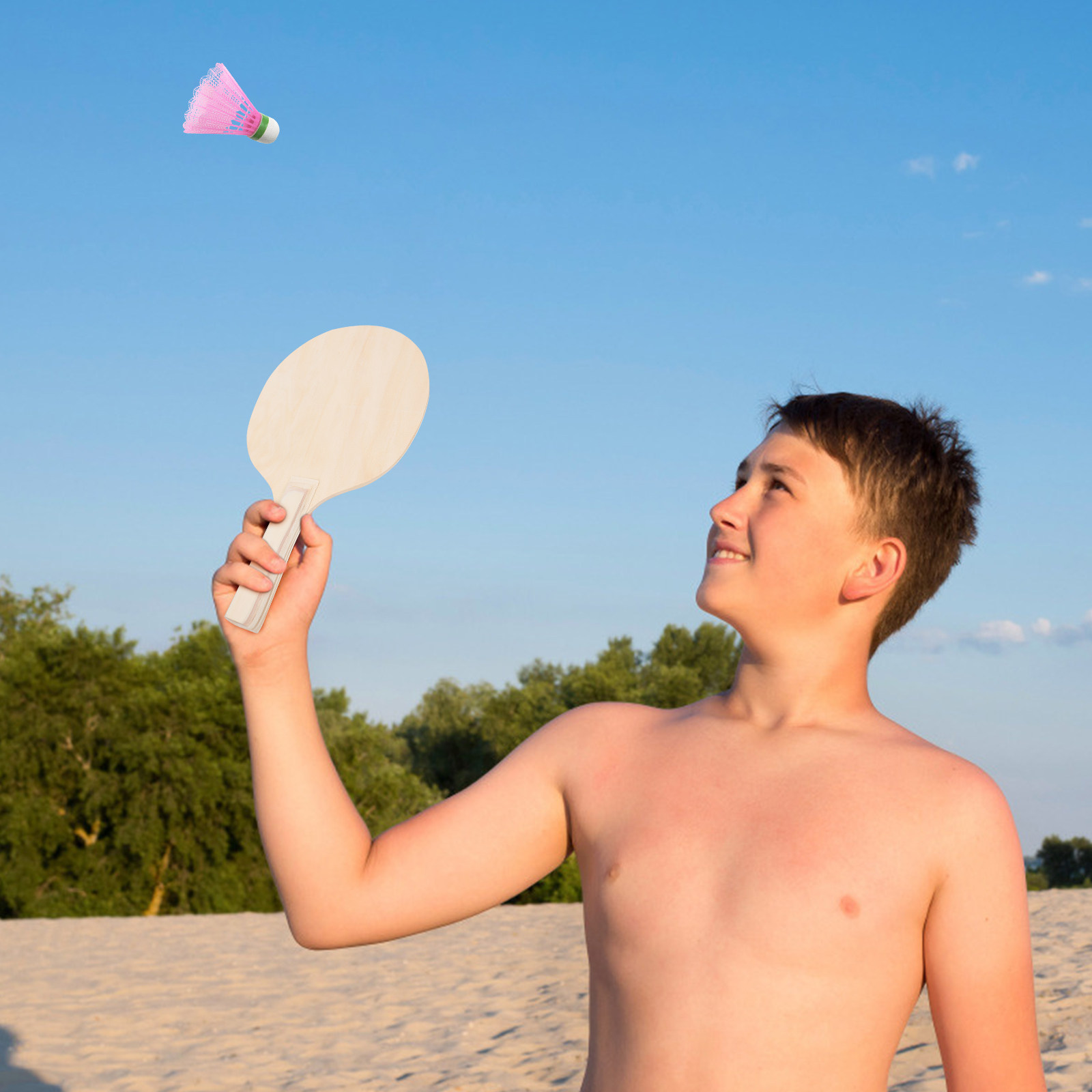 4Pcs Wooden Beach Ball Paddles - Table Tennis Multiplayer review and price